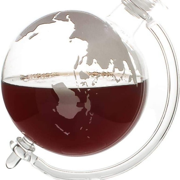 Jeray Mixology Globe Glass Whisky Decanter with Cradle 750ml in box - Picture 3 of 7